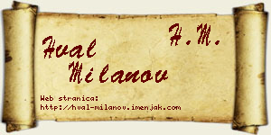 Hval Milanov vizit kartica